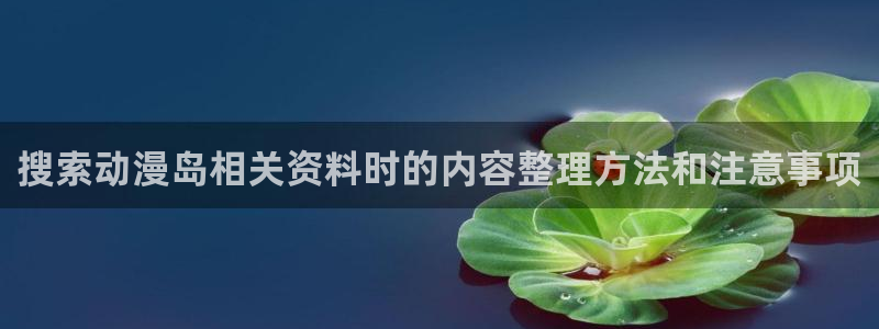 种子里番动漫在线观看:搜索动漫岛相关资料时的内容整理方法和注意事项配图